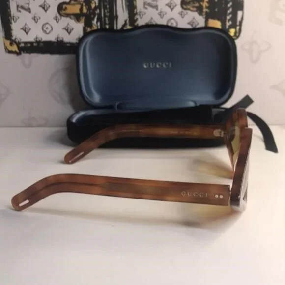 New Authentic Gucci Havana Stylish Brown Sunglasses GG0496S 002 - Picture 11 of 14